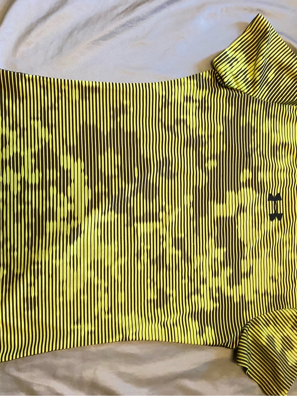 Under Armour youth Neon Yellow and Black Striped Athletic Skirt